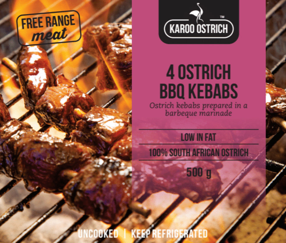 Fresh Ostrich Kebabs - Ostrich Meat - Karoo Ostrich Meat